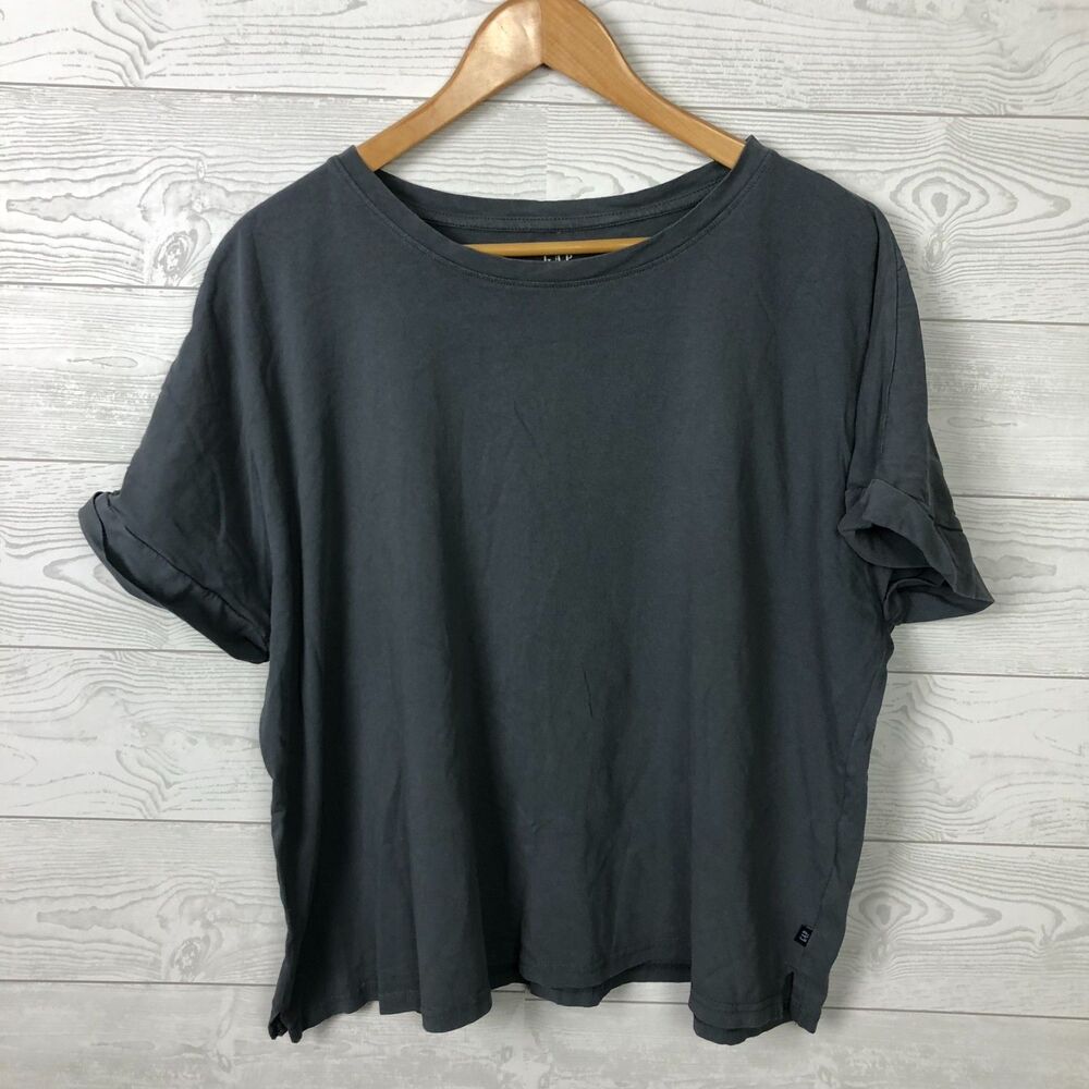 Gap Women's Size XXL Short Sleeve Tee Shirt 100% Cotton Solid Gray Casual